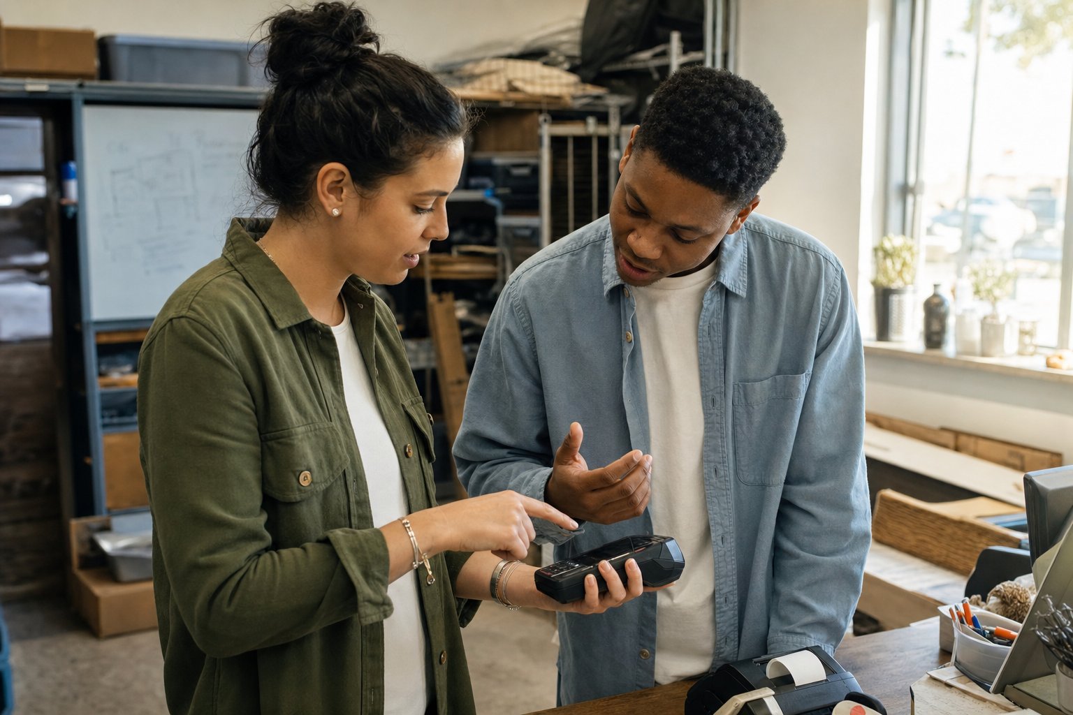 Training with checkout equipment